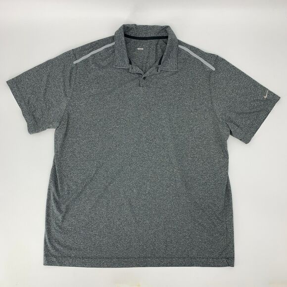 Nike Golf Polo Shirt Mens XXL 2XL Gray Tour Performance Quick Dry Athletic - Picture 2 of 10